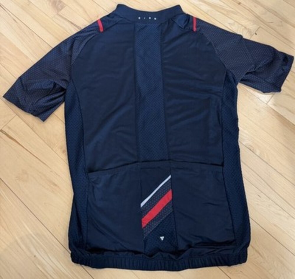 Rion Men's Cycling Jersey Size S/M Short Sleeve Full Zip with Back Pockets - Picture 6 of 7